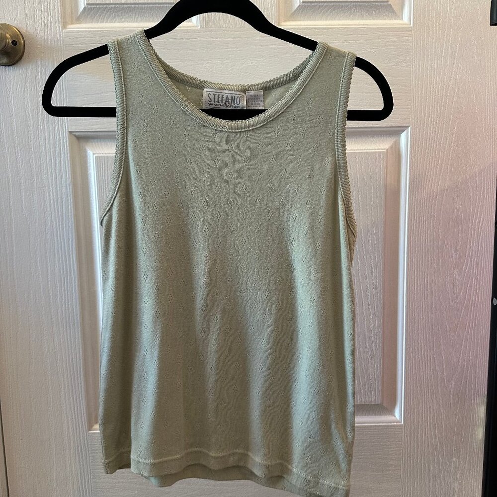 Stefano Green Tank Top Measurements- armpit to armpit: 16" & length: 22 "